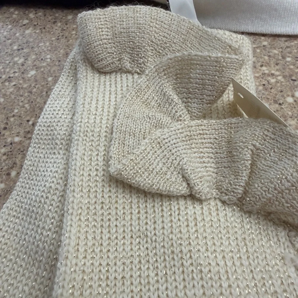 Talbots Cream Knit Gloves